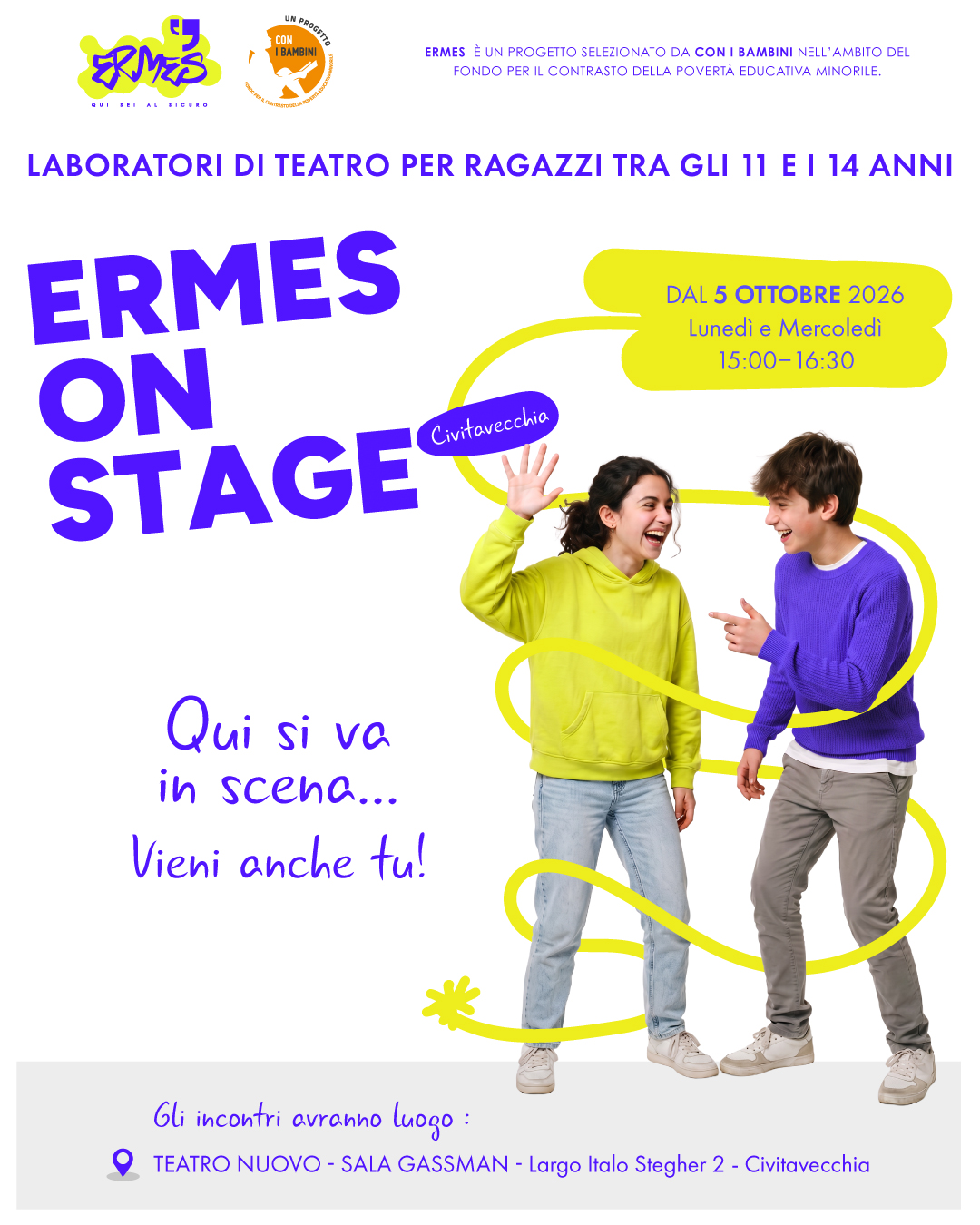 Laboratorio di teatro per ragazzi a Civitavecchia – ERMES on Stage