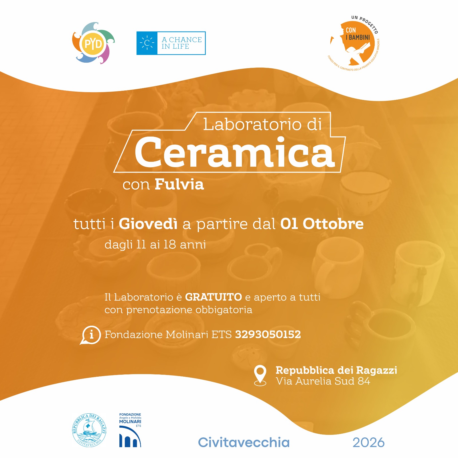 Laboratorio di ceramica per ragazzi a Civitavecchia – PYD Start
